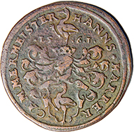 Rechenpfennig von 1651, Rückseite